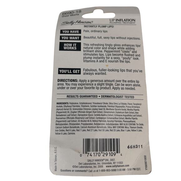 Sally Hansen Lip Inflation Lip Gloss 6690-18 Sheer Mocha New - Picture 7 of 10